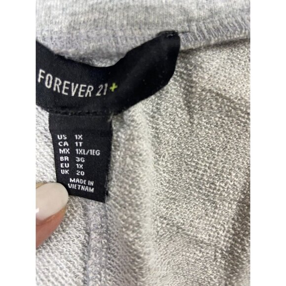 Gray knit stretch sweat shorts elastic waist short women's size 1XL - Picture 5 of 5